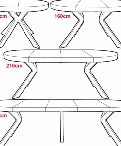 Table ronde extensible Myriade Blanc