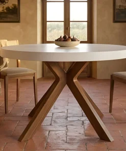 Table ronde extensible Myriade Blanc