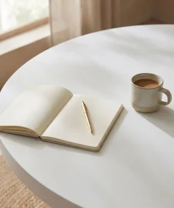 Table ronde extensible Myriade Blanc
