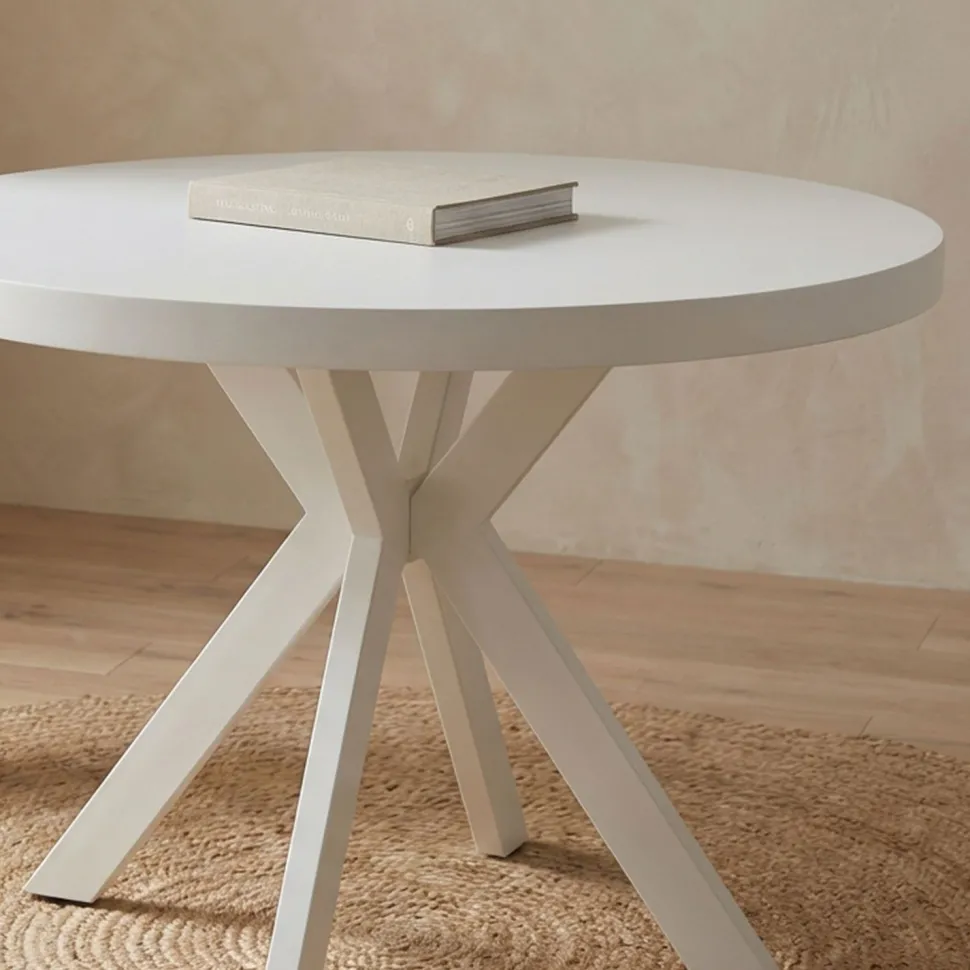 Table ronde extensible Myriade Blanc