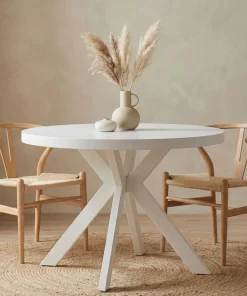 Table ronde extensible Myriade Blanc