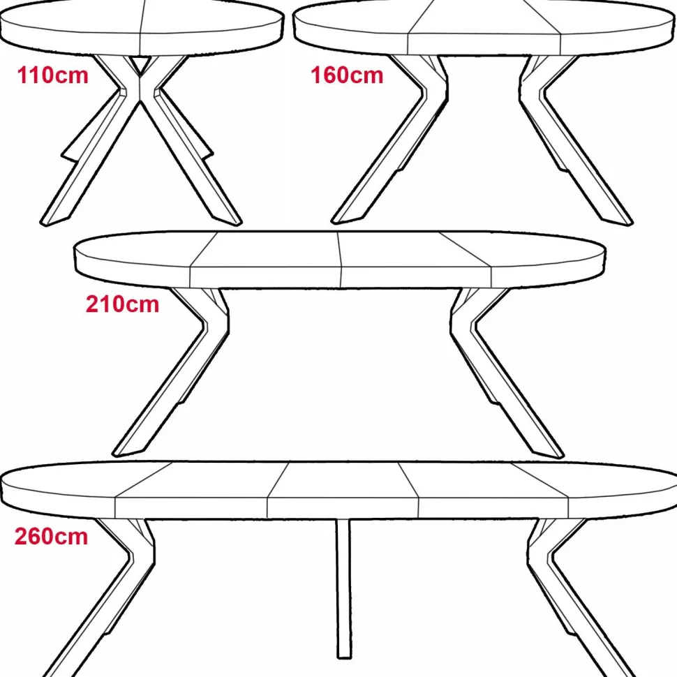 Table ronde extensible Myriade Blanc