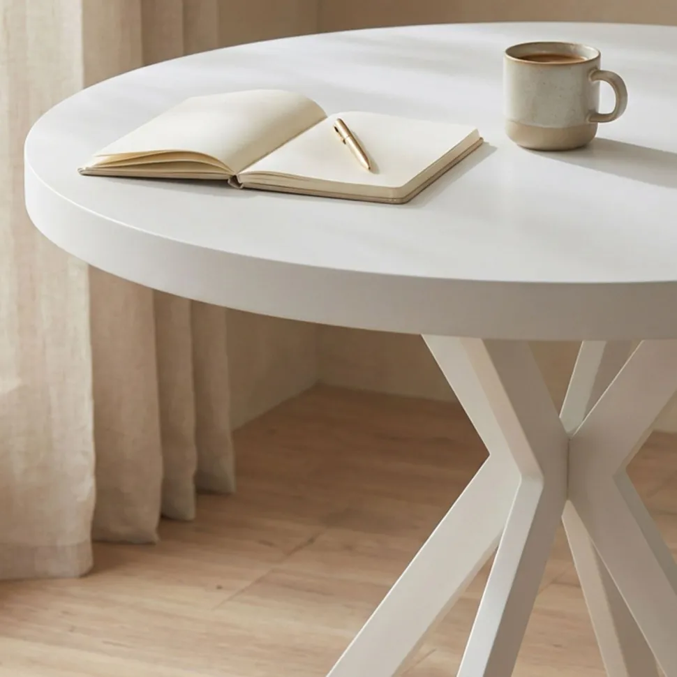 Table ronde extensible Myriade Blanc