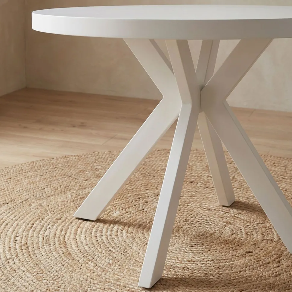 Table ronde extensible Myriade Blanc