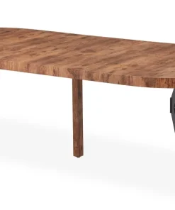 Table ronde extensible Myriade Noir et Noyer