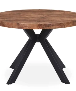 Table ronde extensible Myriade Noir et Noyer