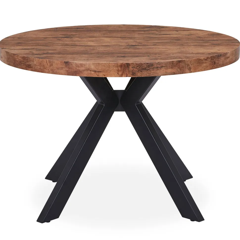 Table ronde extensible Myriade Noir et Noyer