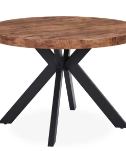 Table ronde extensible Myriade Noir et Noyer