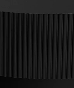Table ronde L78,5cm avec rainures verticales scuptées Pulsar Noir