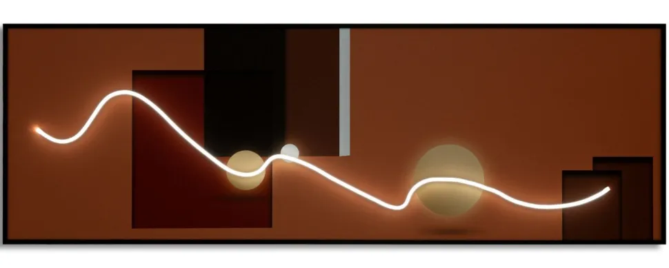 Tableau abstrait avec LED décoratif