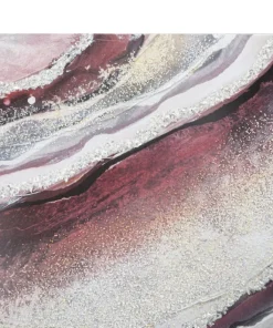 Tableau abstrait encadré en bois massif multicolore