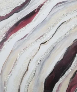 Tableau abstrait encadré en bois massif multicolore