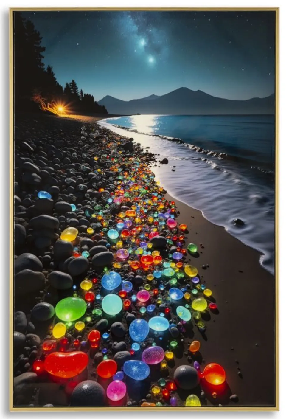 Tableau impressions sur toile couleurs laquées cadre 60x90