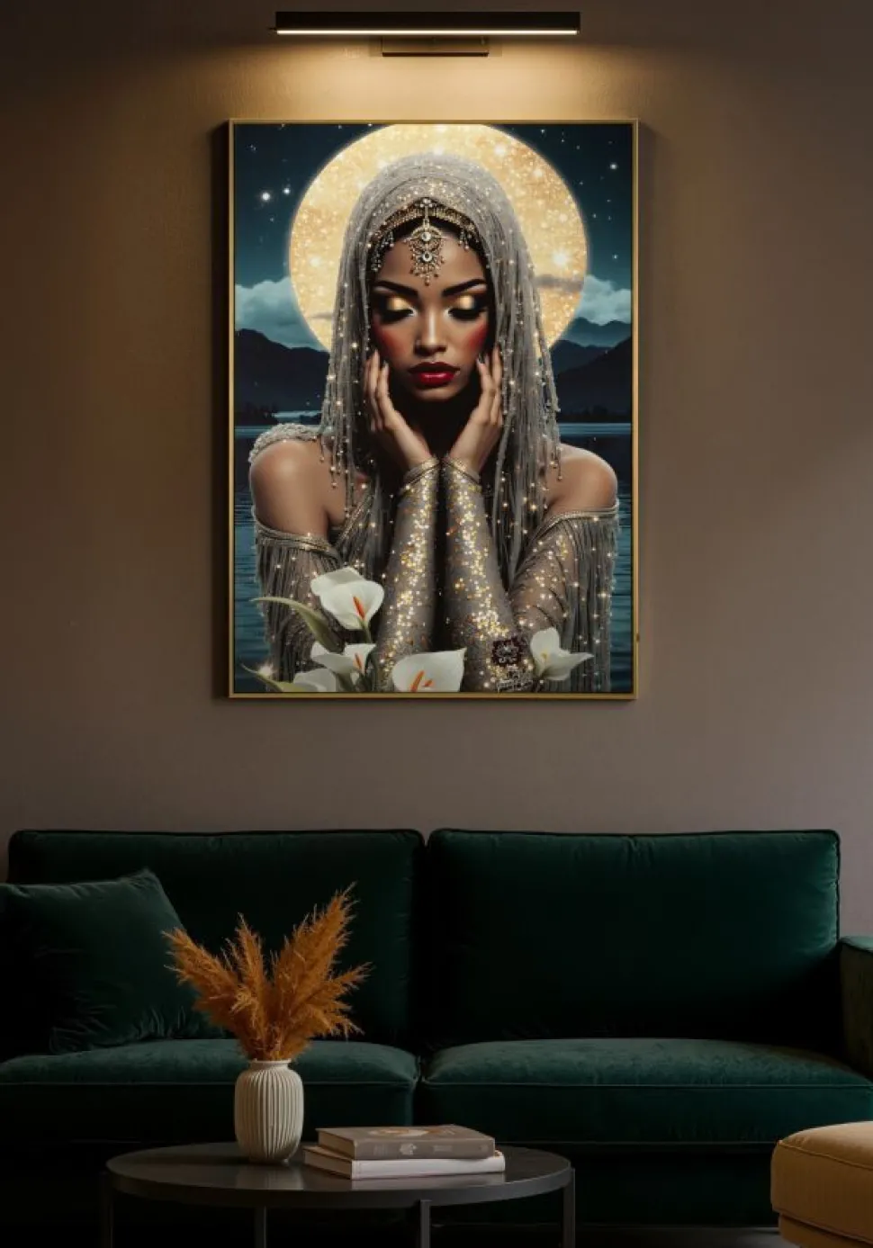 Tableau LED Venus Laqué avec Cadre