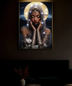 Tableau LED Venus Laqué avec Cadre