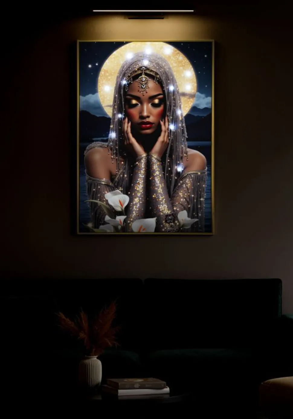 Tableau LED Venus Laqué avec Cadre