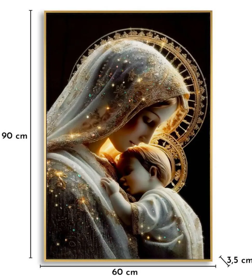 Tableau maternité Laqué Cadre Doré