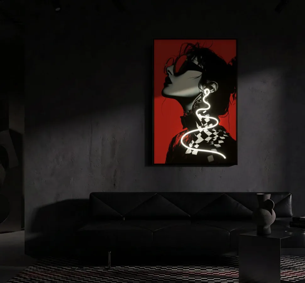 Tableau moderne avec LED acrylique 3D