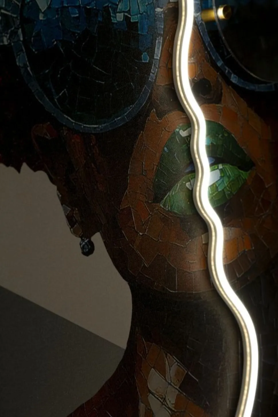 Tableau mural 3D LED Afro Multi-couleurs