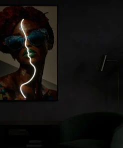 Tableau mural 3D LED Afro Multi-couleurs