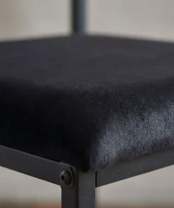 Tabouret de bar en métal Drakkar Noir et Velours Noir