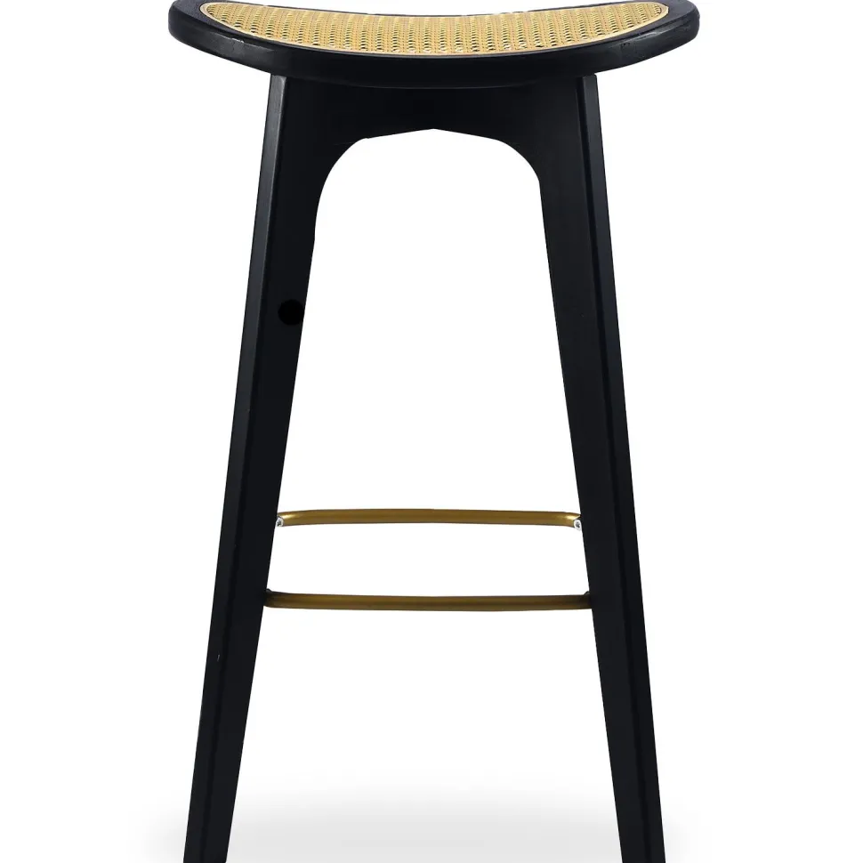 Tabouret de bar Yokori en cannage et Bambou Noir