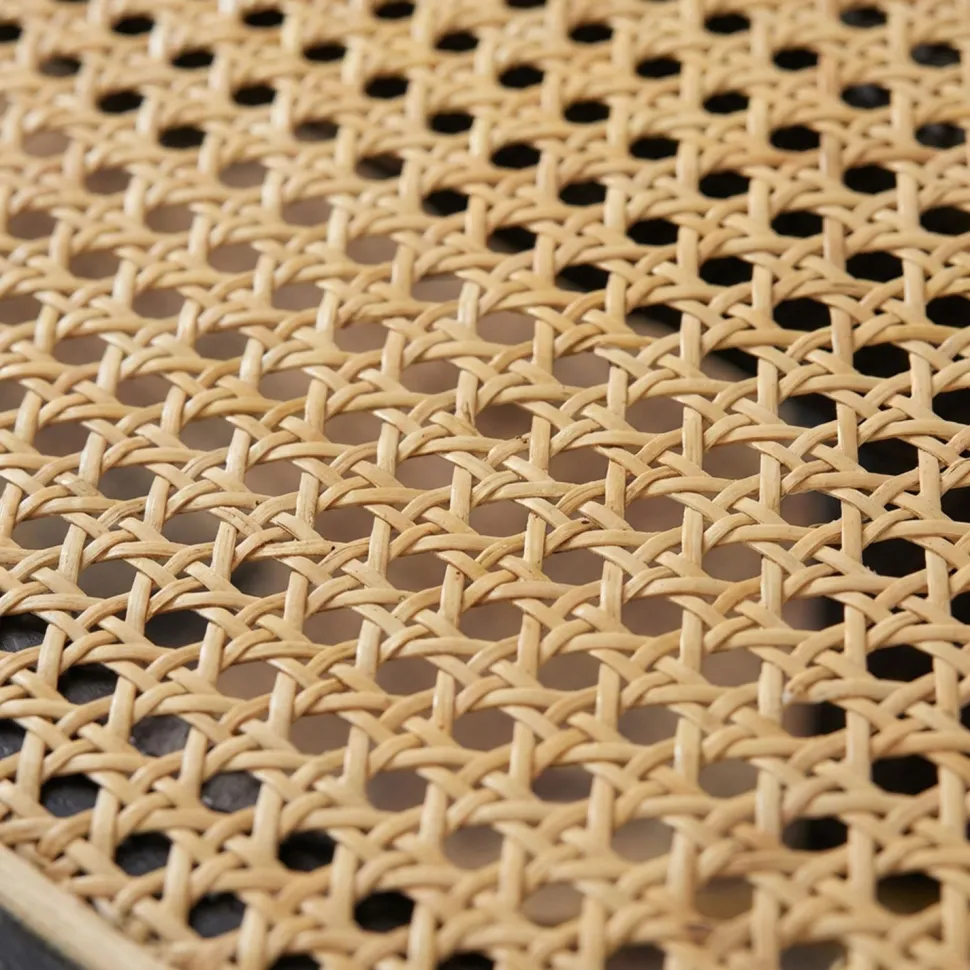 Tabouret de bar Yokori en cannage et Bambou Noir