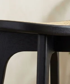 Tabouret de bar Yokori en cannage et Bambou Noir