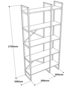 Étagère bibliothèque Opawa L87,5cm Métal Or et Bois Effet marbre Blanc