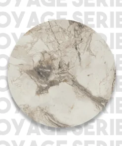 Étagère bibliothèque Opawa L87,5cm Métal Or et Bois Effet marbre Blanc