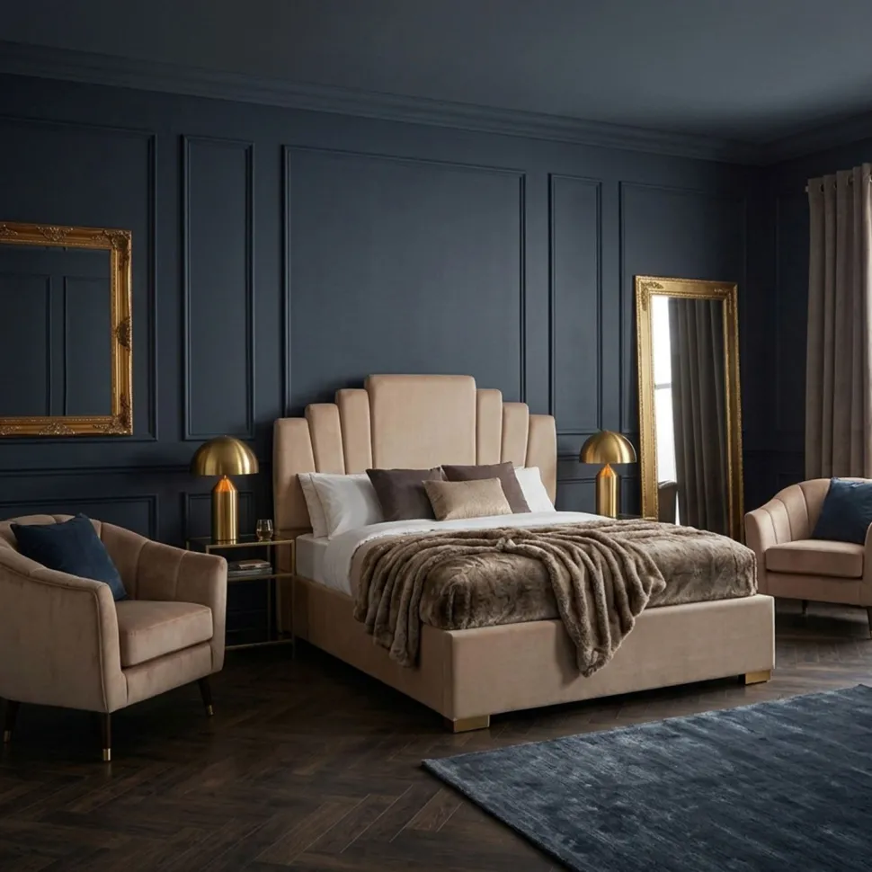 Tête de lit Arena 160 cm Velours Taupe