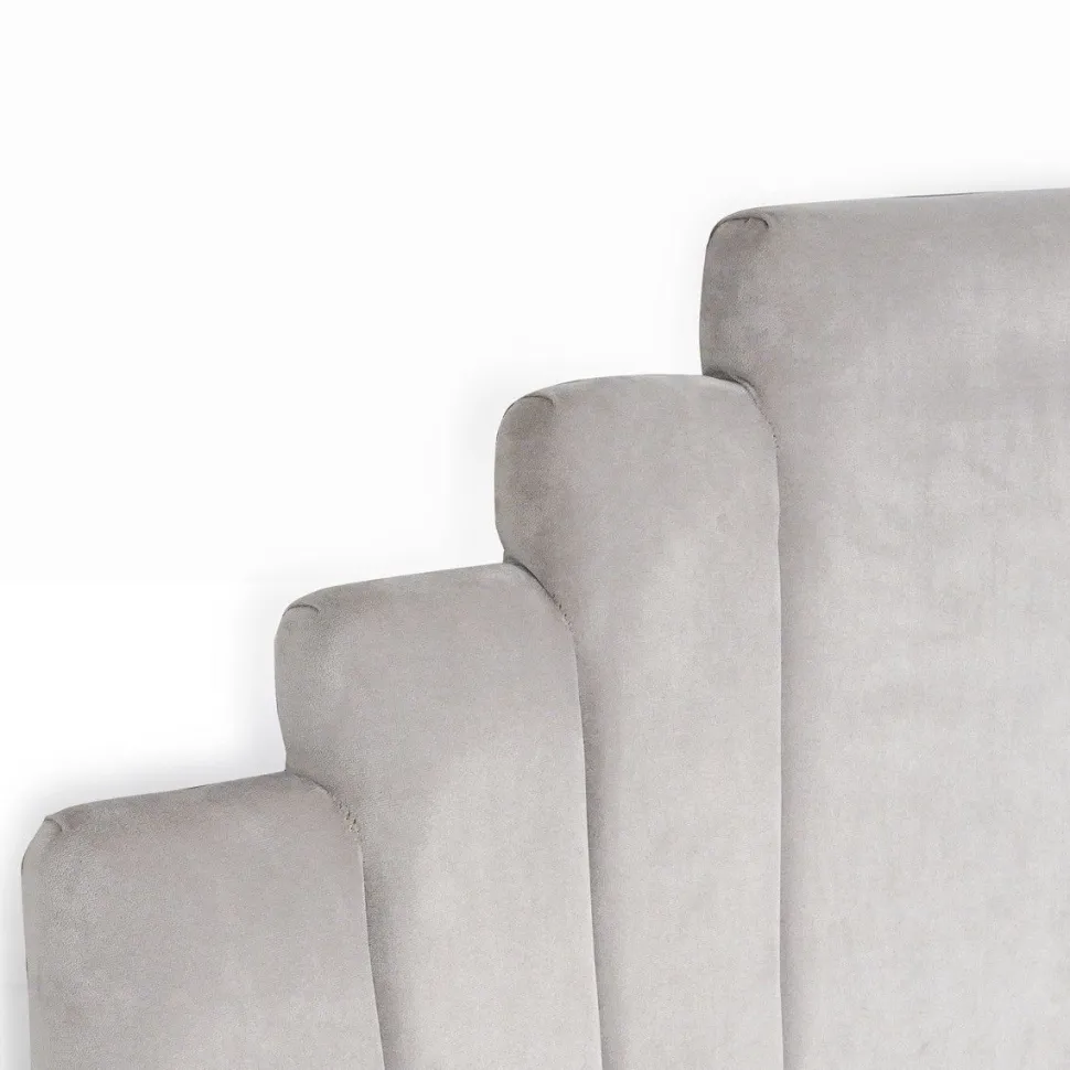Tête de lit Arena 160 cm Velours Argent