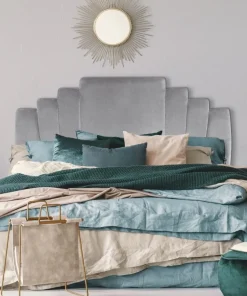 Tête de lit Arena 160 cm Velours Argent