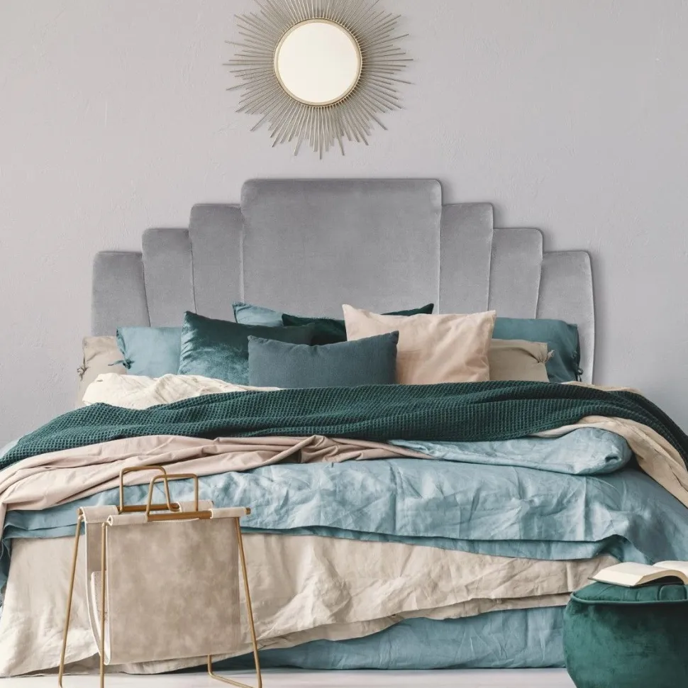 Tête de lit Arena 160 cm Velours Argent