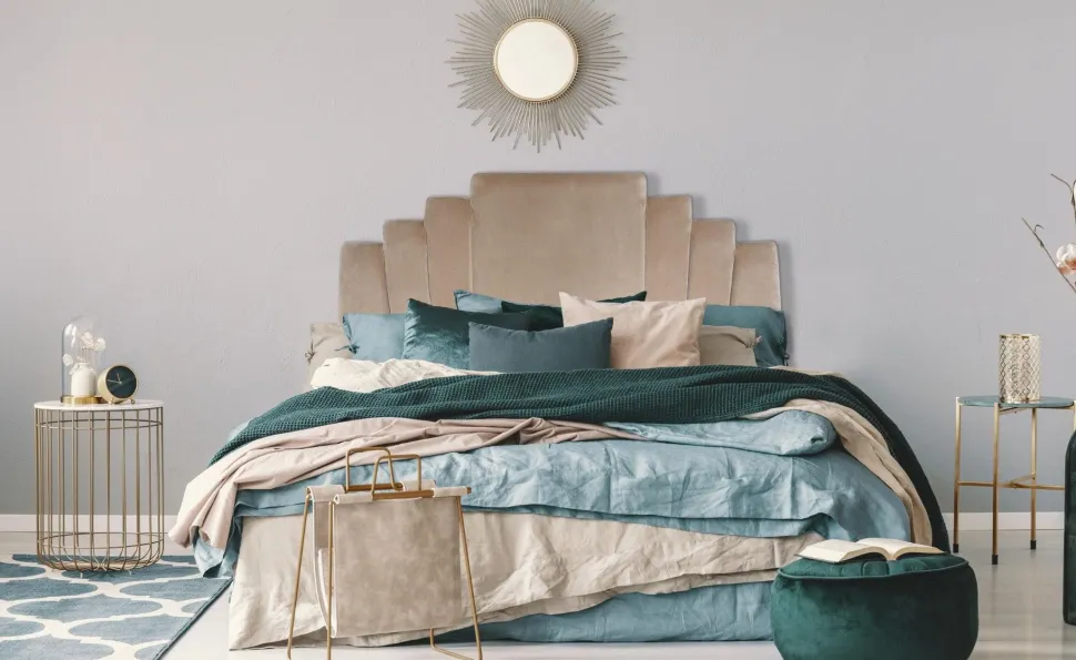 Tête de lit Arena 140 cm Velours Taupe