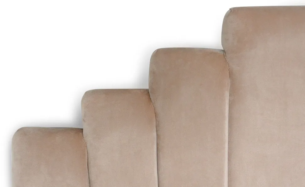 Tête de lit Arena 140 cm Velours Taupe