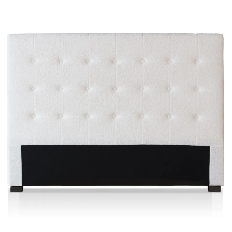 Tête de lit capitonnée Luxor 160cm Tissu bouclette Crème