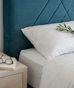 Tête de lit Diam 160cm Velours Bleu