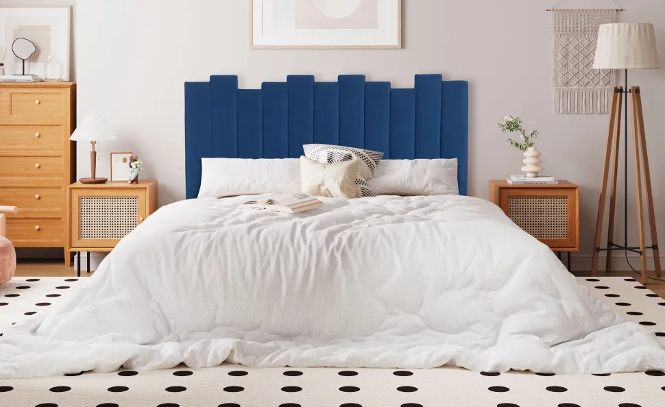 Tête de lit Lucky 160 cm Velours Bleu