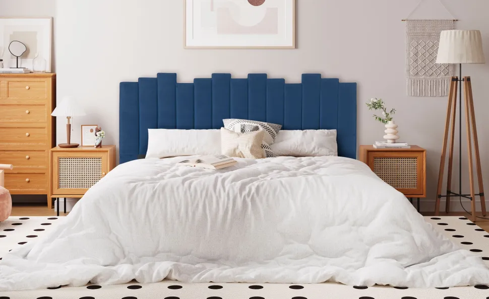 Tête de lit Lucky 180cm Velours Bleu