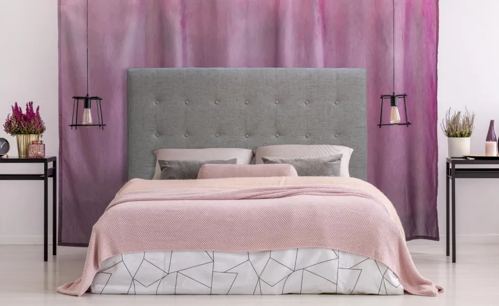Tête de lit Luxor 160cm Tissu Taupe