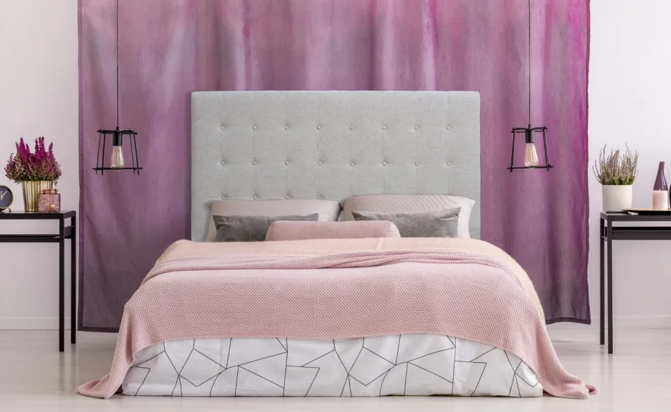 Tête de lit Luxor 140cm Tissu Beige