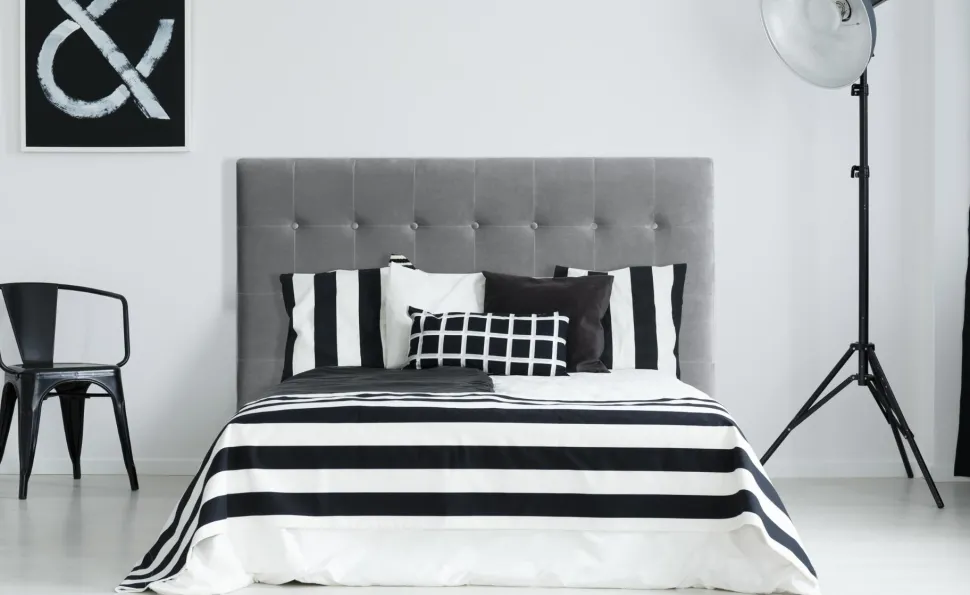 Tête de lit Luxor 180cm Velours Argent