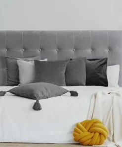 Tête de lit Luxor 180cm Velours Argent
