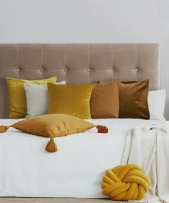 Tête de lit Luxor 140cm Velours Taupe