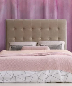 Tête de lit Luxor 140cm Velours Taupe