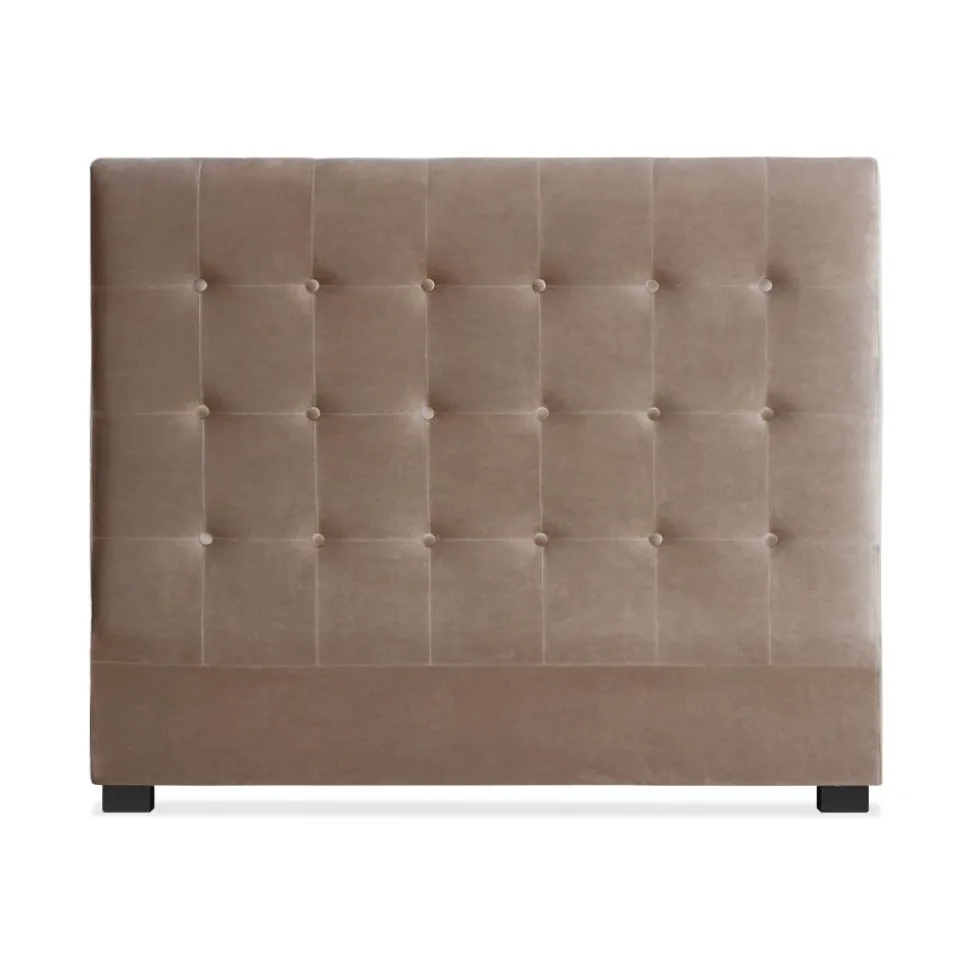 Tête de lit Luxor 140cm Velours Taupe