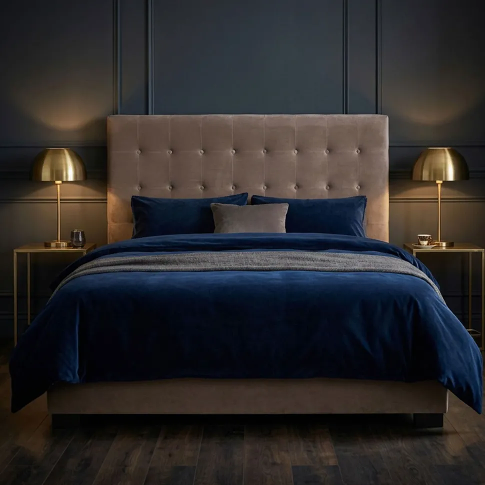 Tête de lit Luxor 180cm Velours Taupe