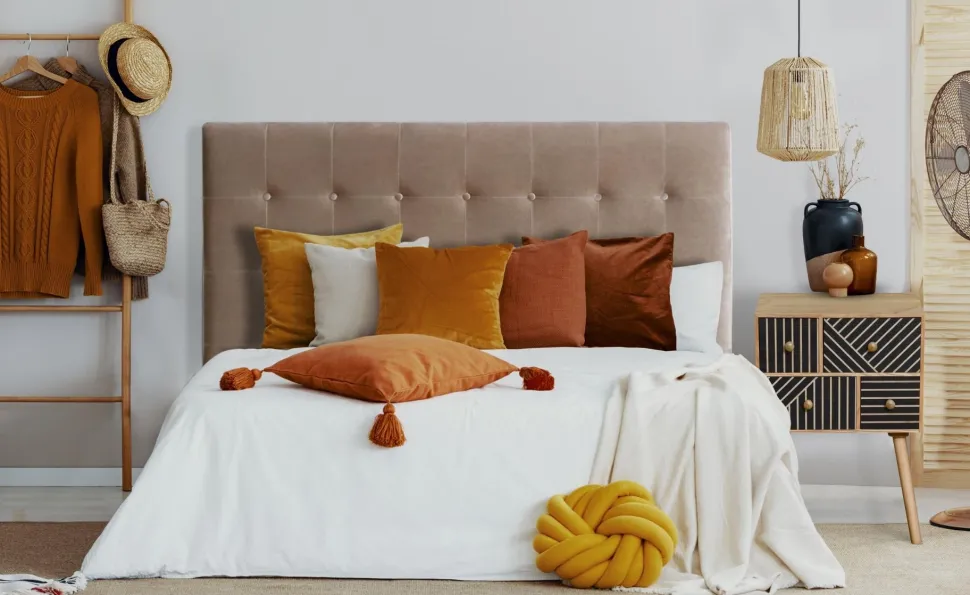Tête de lit Luxor 160cm Velours Taupe