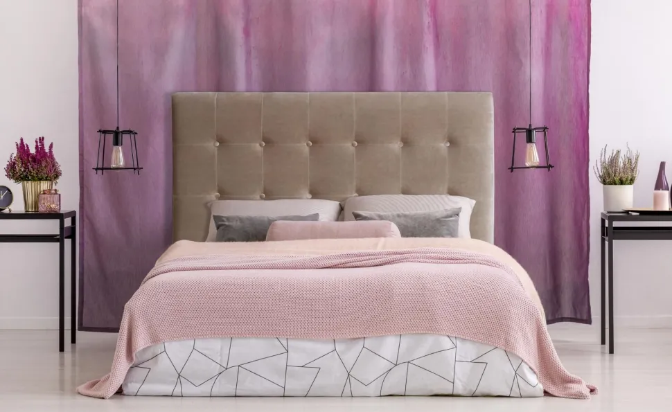 Tête de lit Luxor 160cm Velours Taupe